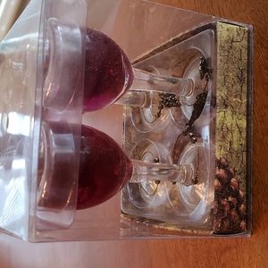 Mini wine glass candles